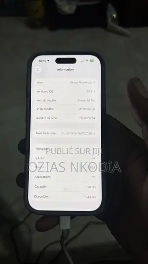 New Apple iPhone 16 Pro 128 GB Argenté