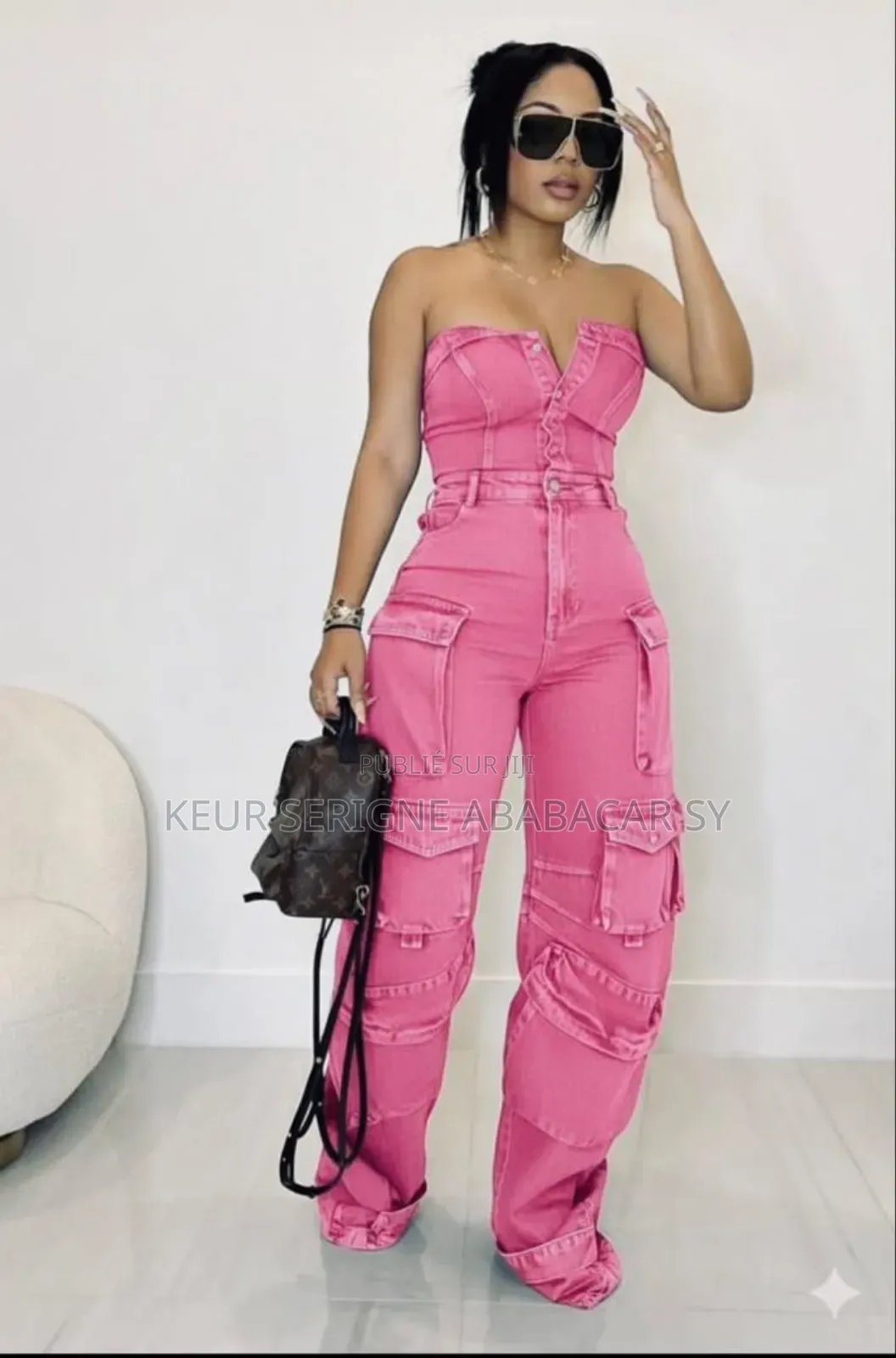 Combinaison Jean en Bustier