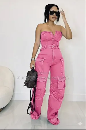 Combinaison Jean en Bustier