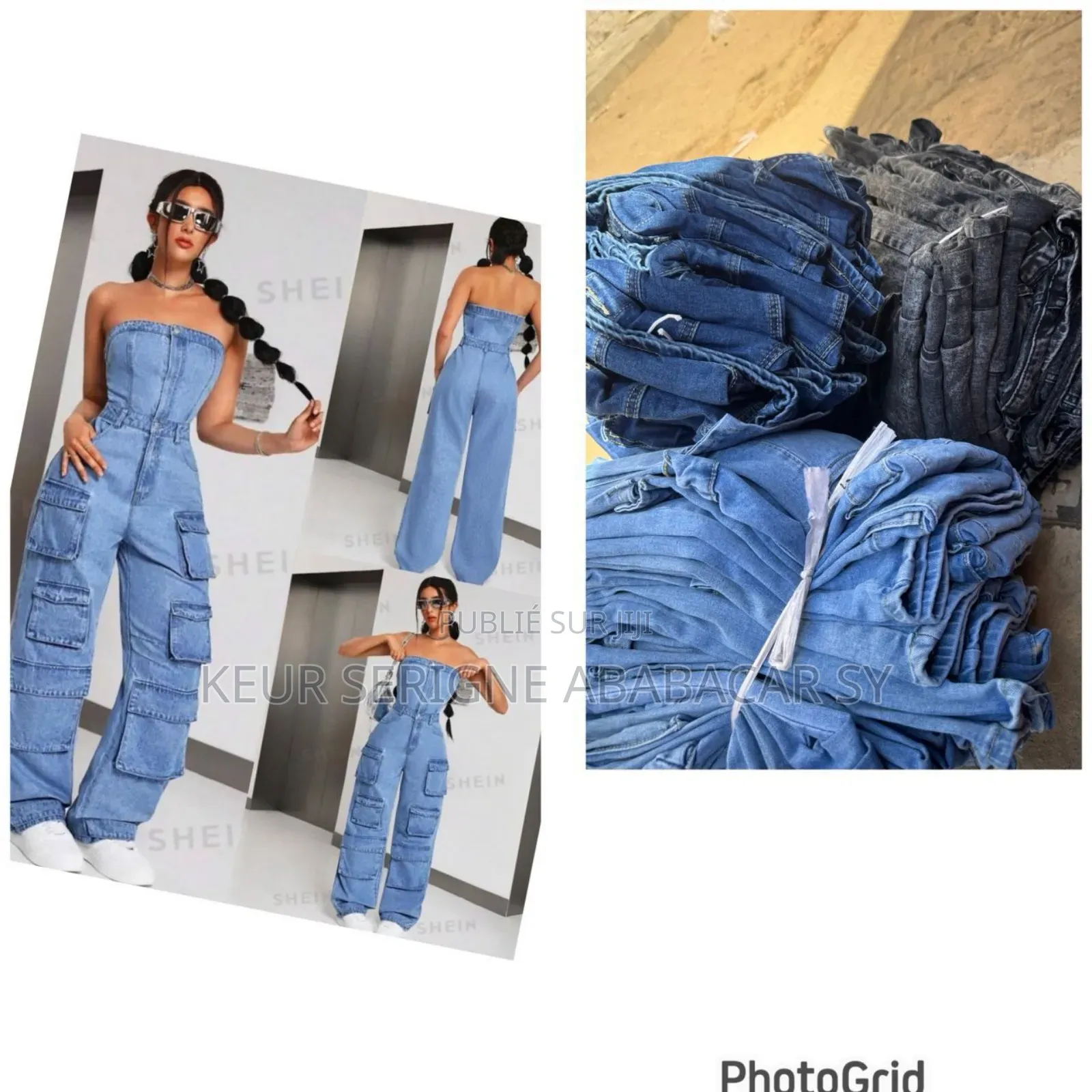 Combinaison Jean en Bustier