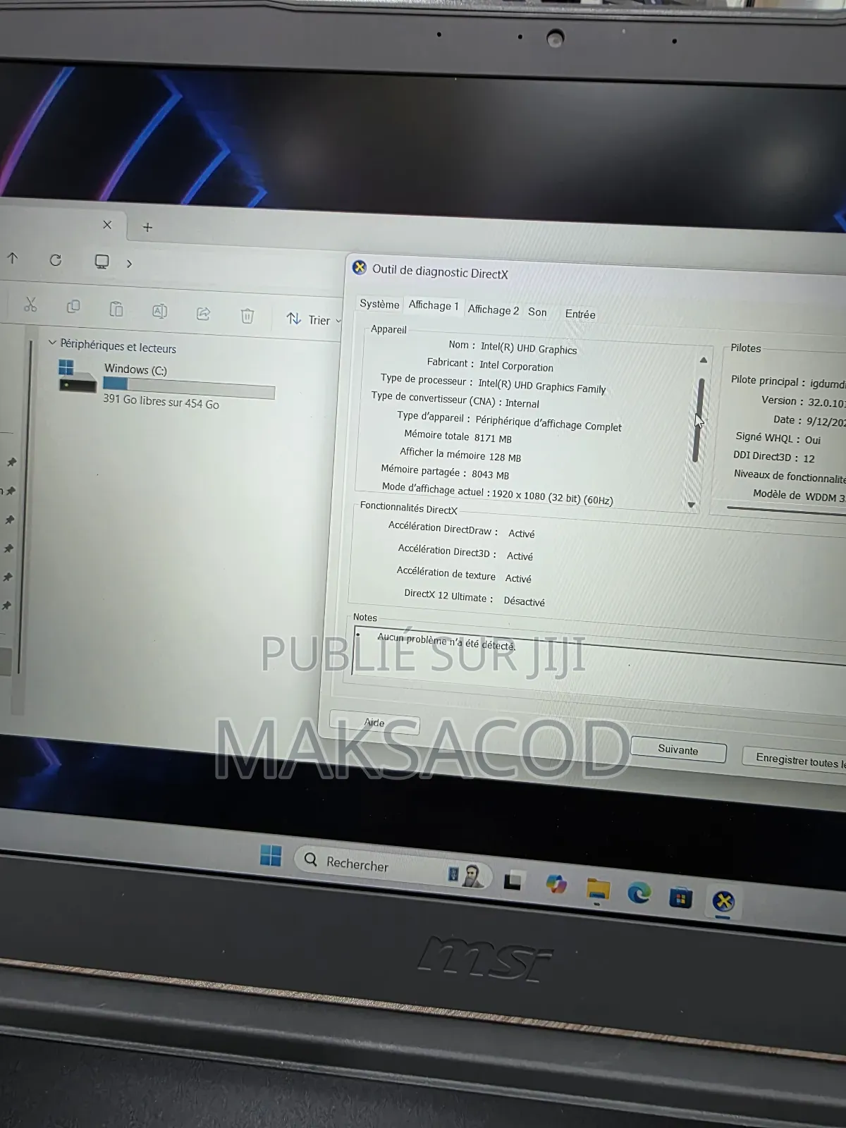 Ordinateur Portable MSI Cyborg 15 16GB Intel Core I5 SSD 512GB