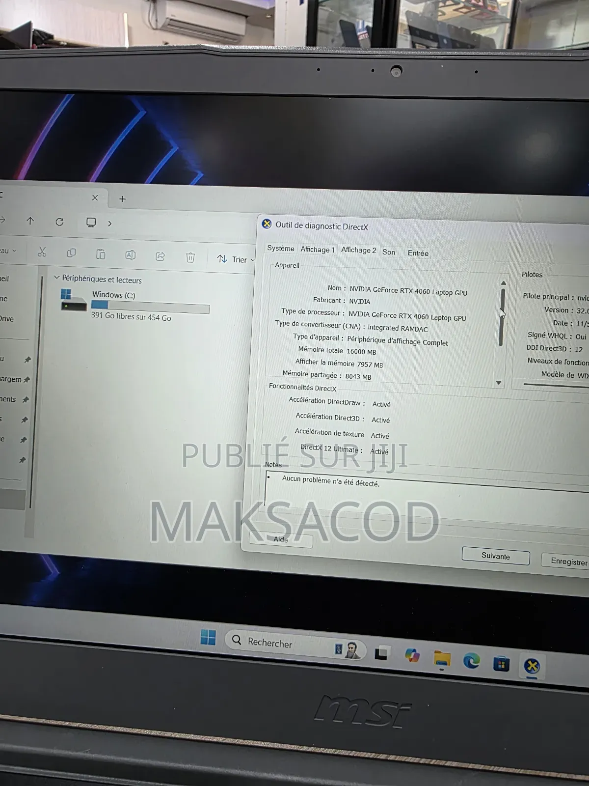 Ordinateur Portable MSI Cyborg 15 16GB Intel Core I5 SSD 512GB