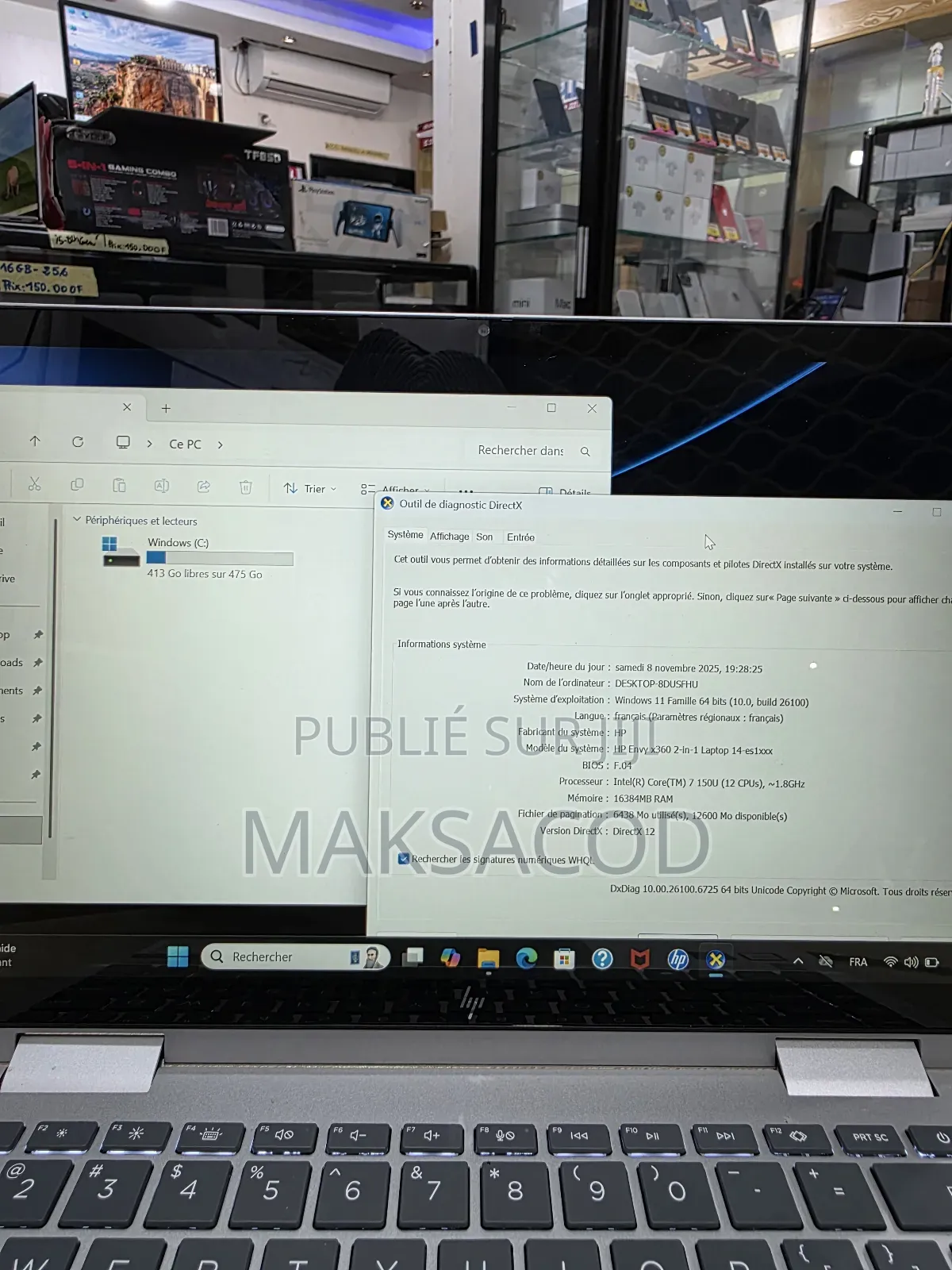 Ordinateur Portable HP Envy 14 16GB Intel Core 7 SSD 512GB