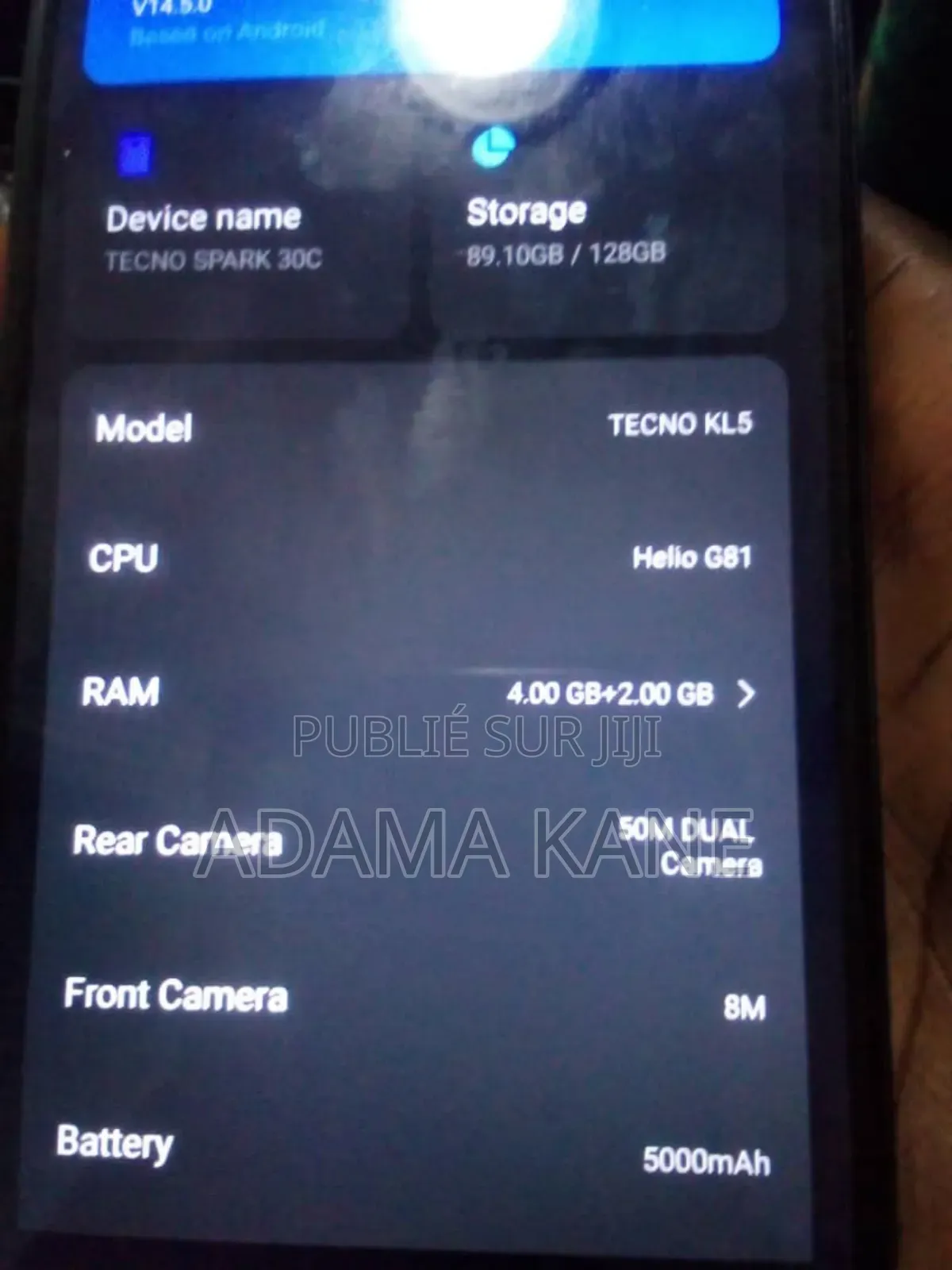 Tecno Spark 30C 128 GB Black