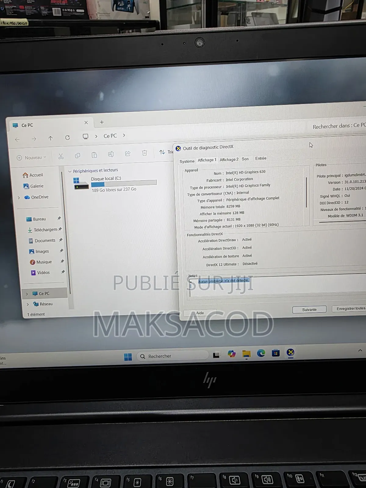 Ordinateur Portable HP ZBook Studio G4 16GB Intel Core I7 SSD 256GB