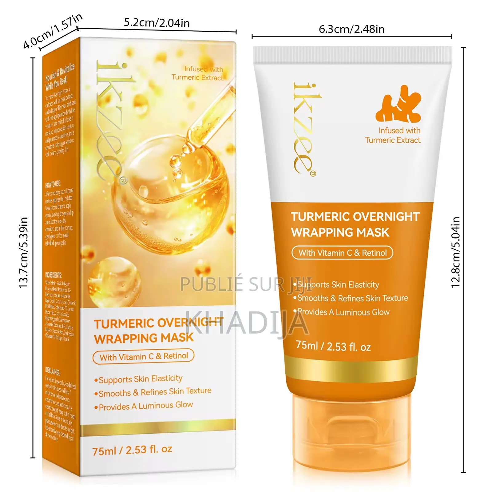 Masque À L’Acide Kojic, Rétinol, Vitamine C, Collagène Et Curcuma
