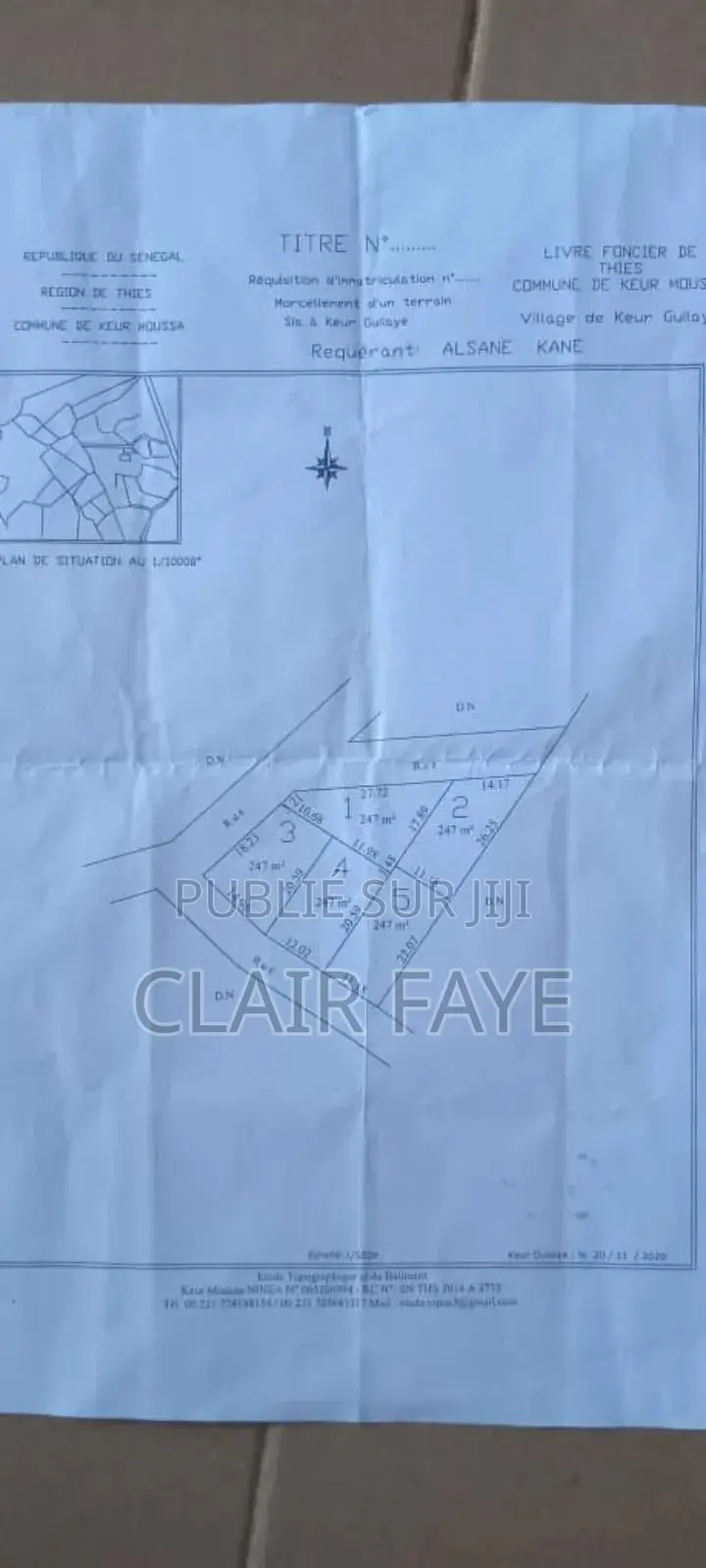 3 Parcelles Jumelées À Vendre