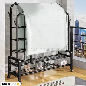 Penderie Double Barre Avec Étagère