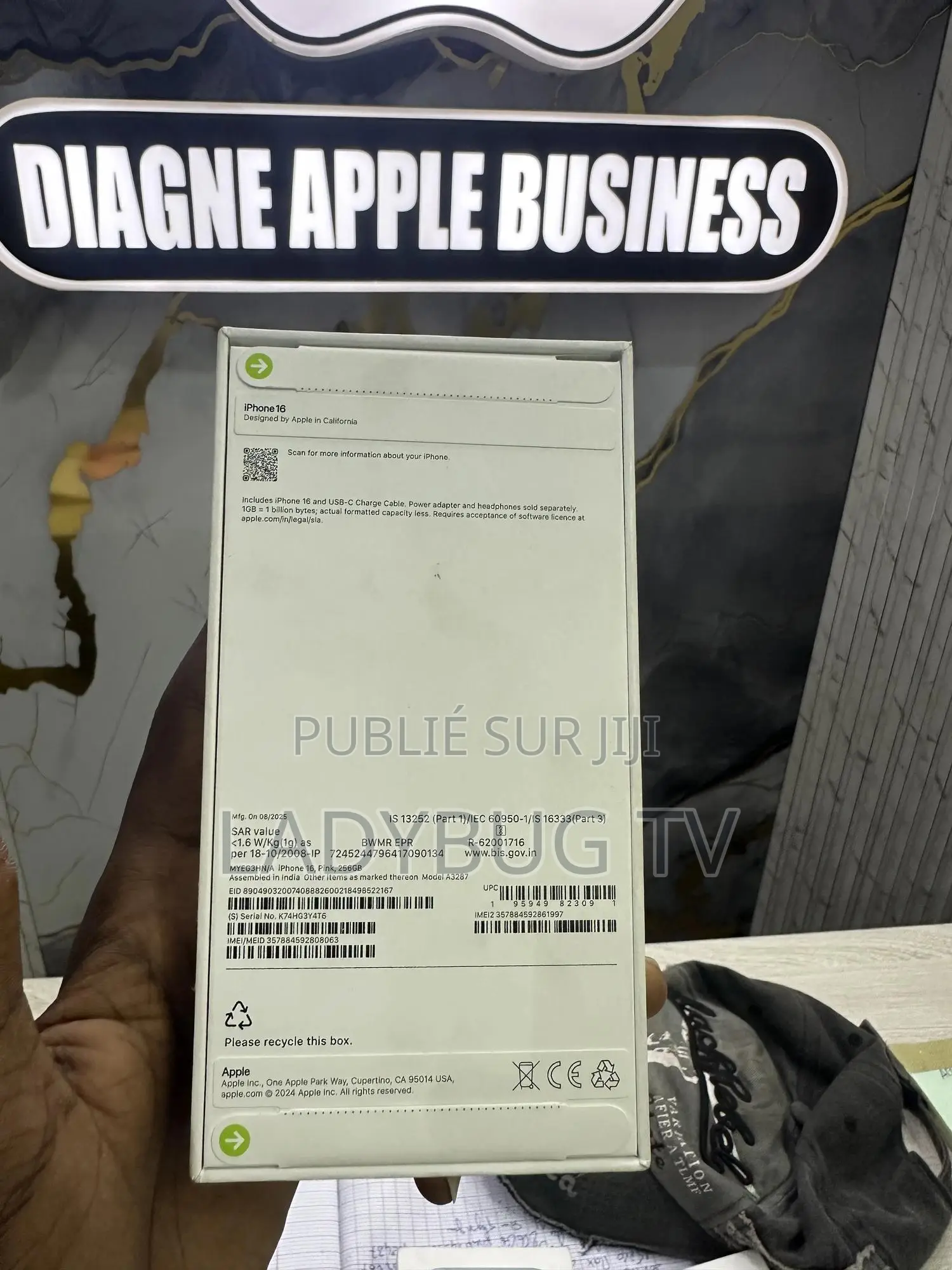 New Apple iPhone 16 256 GB Rose