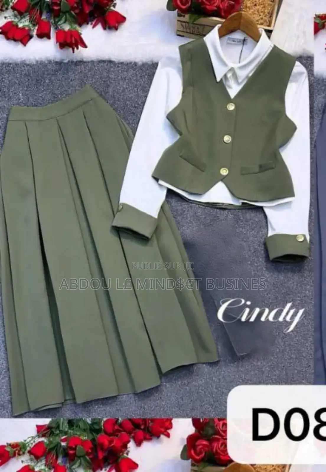 l'Ensemble Jupe + Chemise Dedans