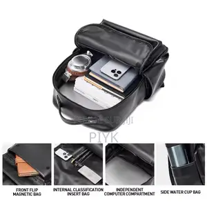 Sac À Dos en Cuir Noir