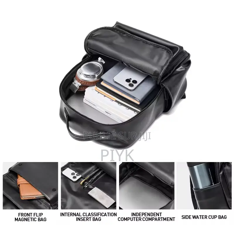 Sac À Dos en Cuir Noir