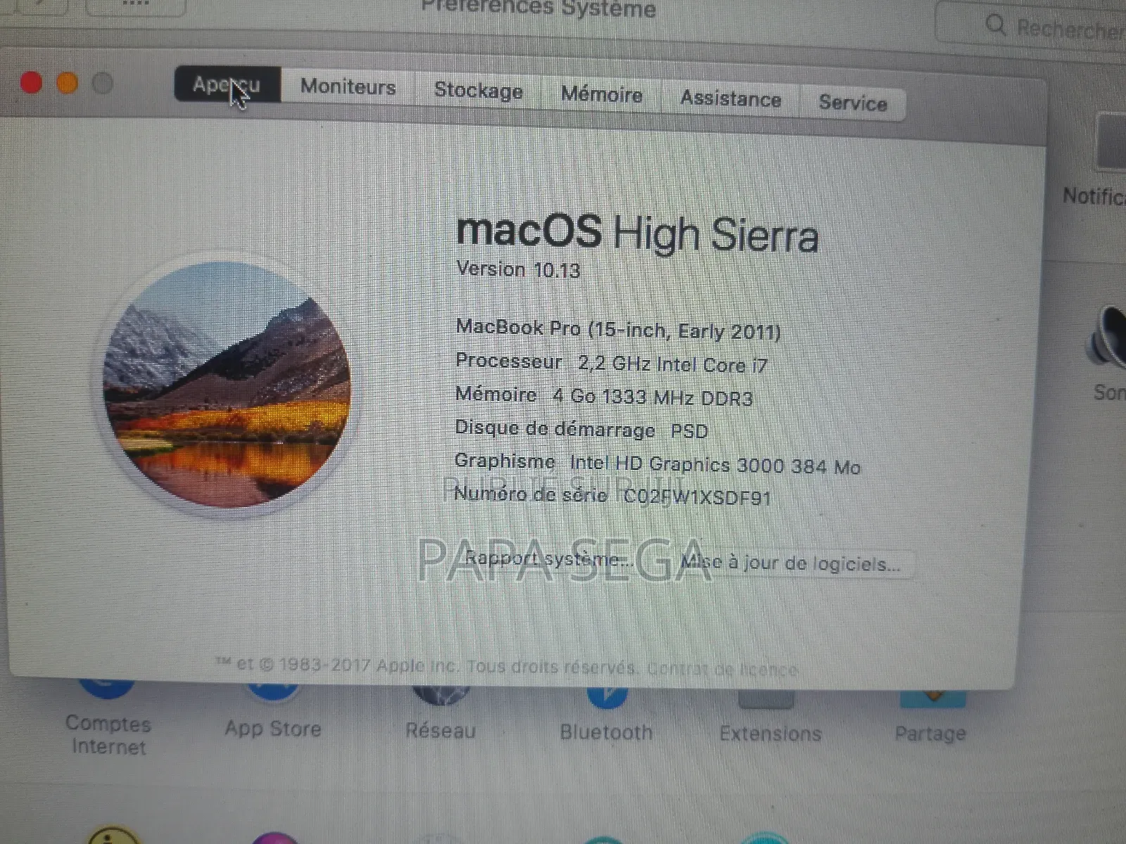 Ordinateur De Bureau Apple Mac Pro 4GB Intel Core I7 SSD 256GB