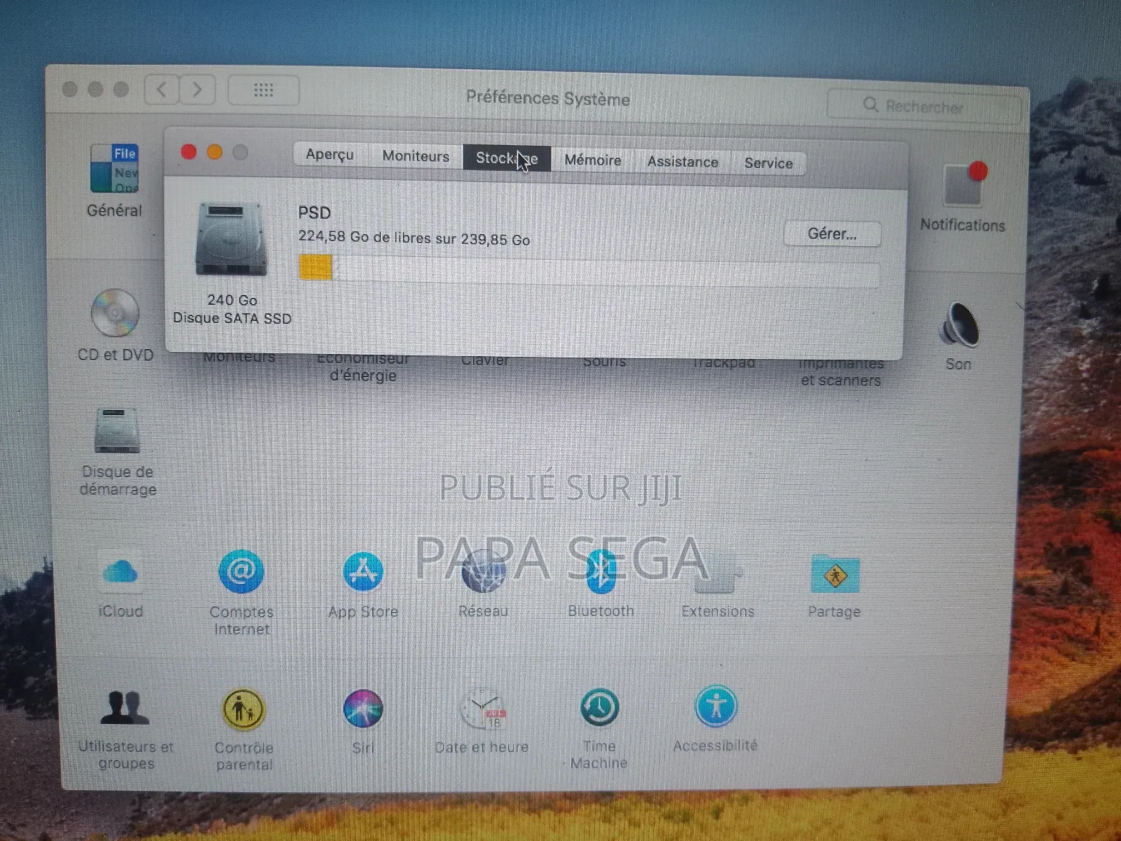 Ordinateur De Bureau Apple Mac Pro 4GB Intel Core I7 SSD 256GB