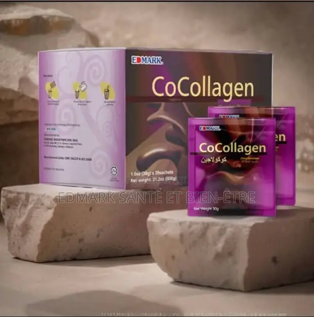 Collagène Marin Edmark CoCollagen - Goût Chocolat, 20 Sachets | Beauté & Jeunesse