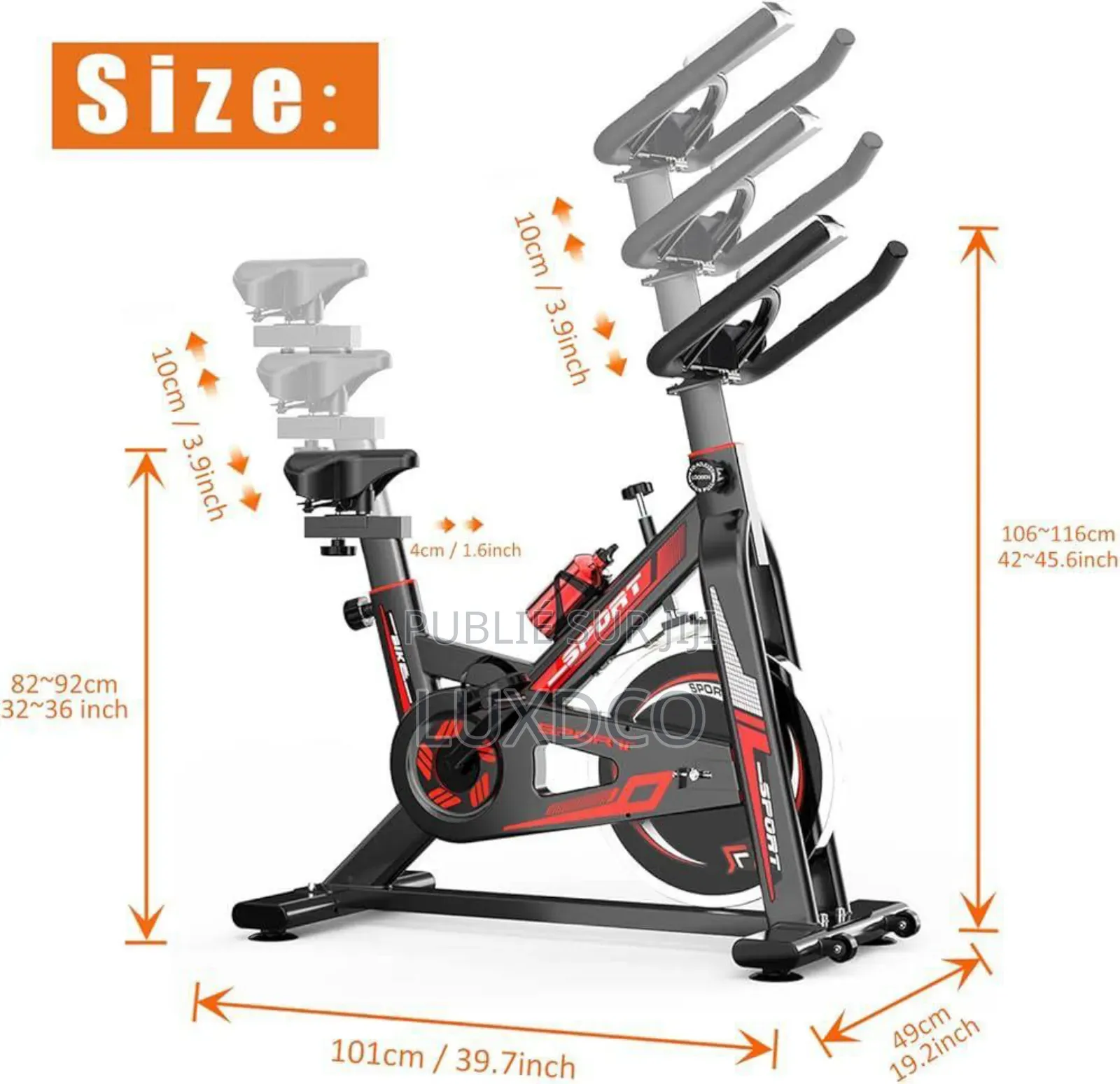 Vélo Sport D’Appartement Grand Modèle Pour Entraînement Cardio.