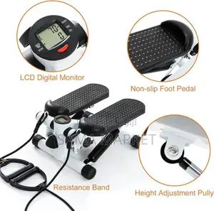 Mini Stepper Avec Bande De Résistance Portable Pour Bureau, Maison