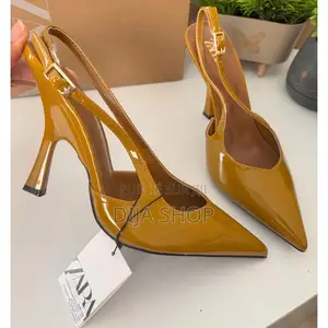 Photo - Escarpins Zara Slingback Couleur Moutarde, Noire, Rouge Bordeaux Dispo