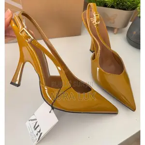 Escarpins Zara Slingback Couleur Moutarde, Noire, Rouge Bordeaux Dispo