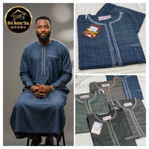 Photo - Abaya Longue Manches Avec Pantalon en Coton