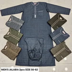 Abaya Longue Manches Avec Pantalon en Coton