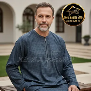 Abaya Longue Manches Avec Pantalon en Coton