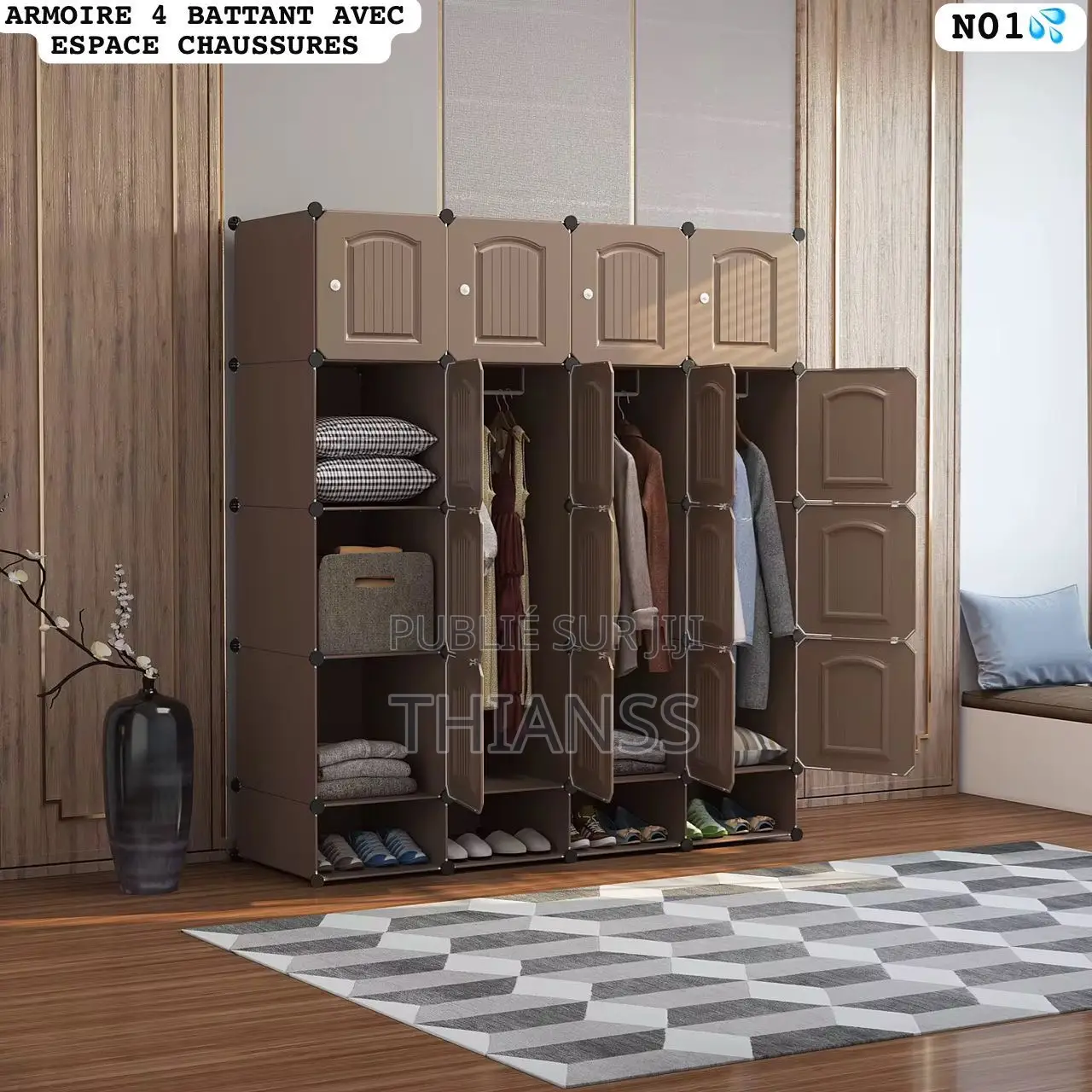 Armoire en Plastique 4 Battant