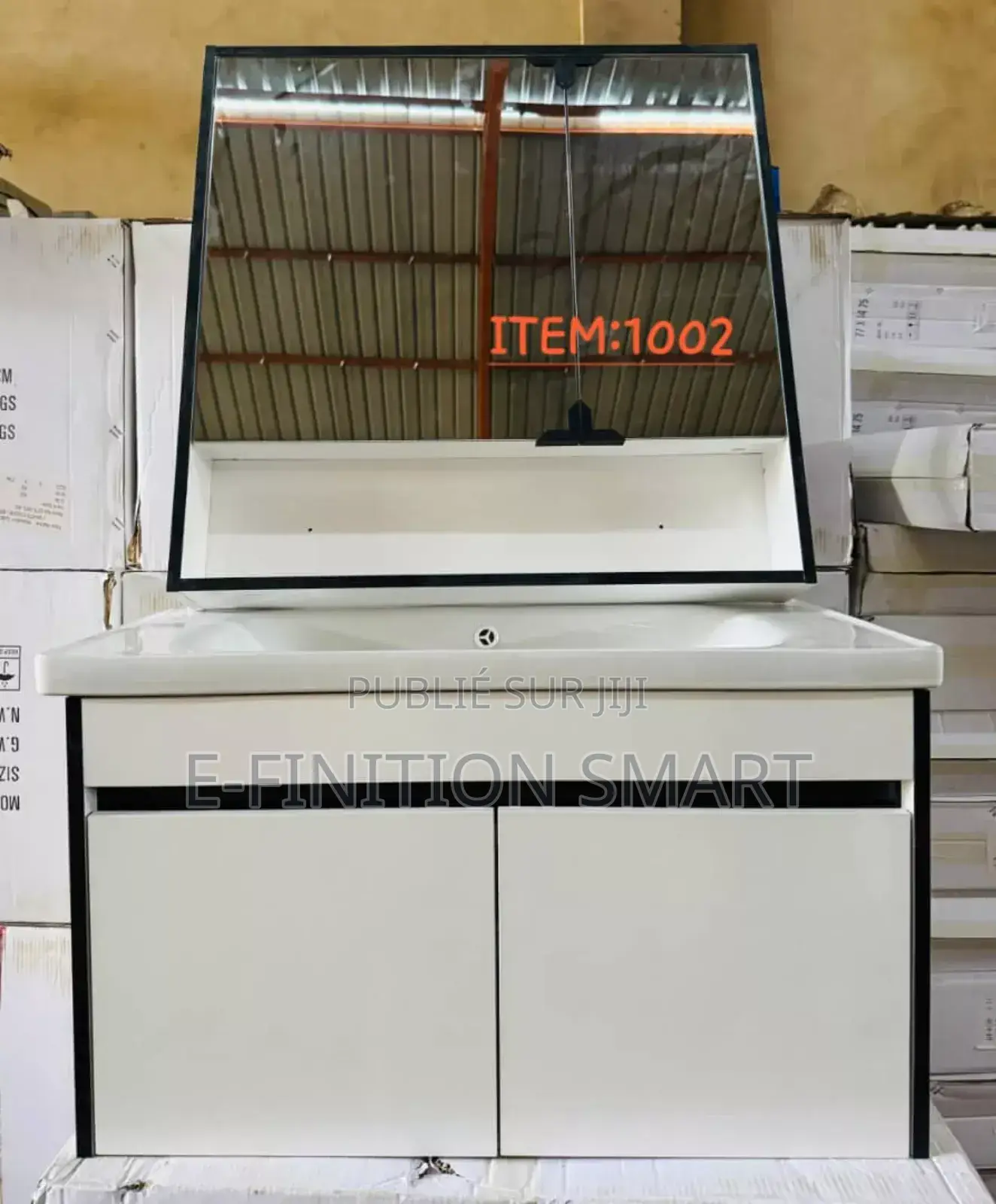 Meuble De Salle De Bain Avec Miroir Et Rangement