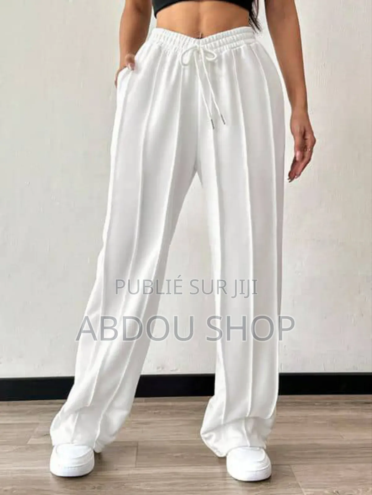 Pantalon À Taille Élastique Avec Des Cordons Et Poches