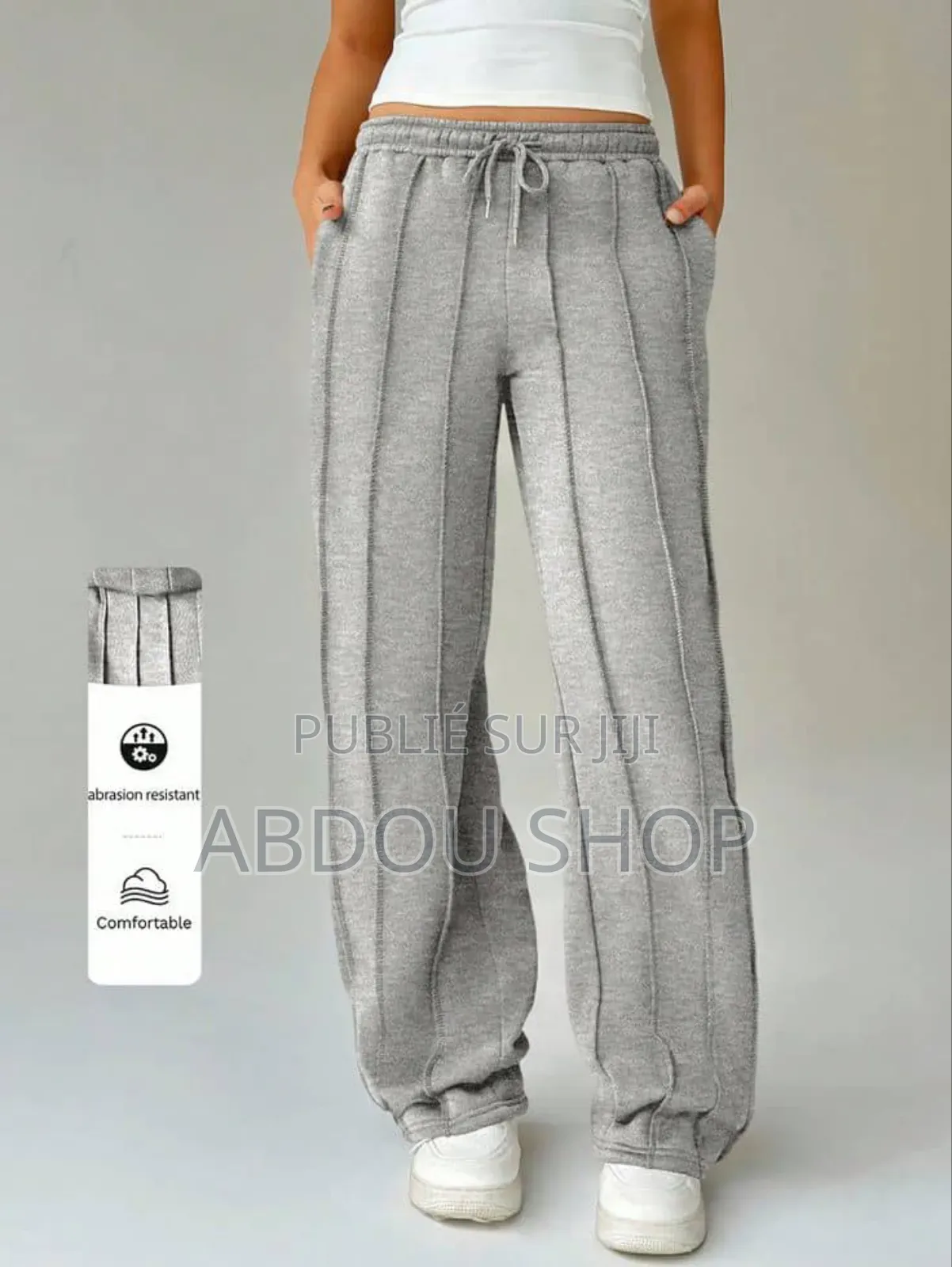 Pantalon À Taille Élastique Avec Des Cordons Et Poches