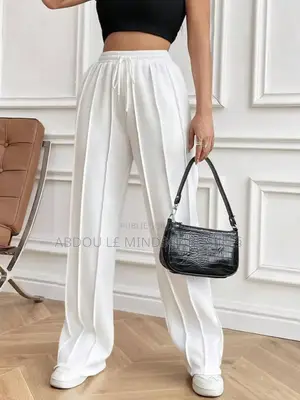 Pantalon À Taille Élastique Avec Des Cordons Et Poches