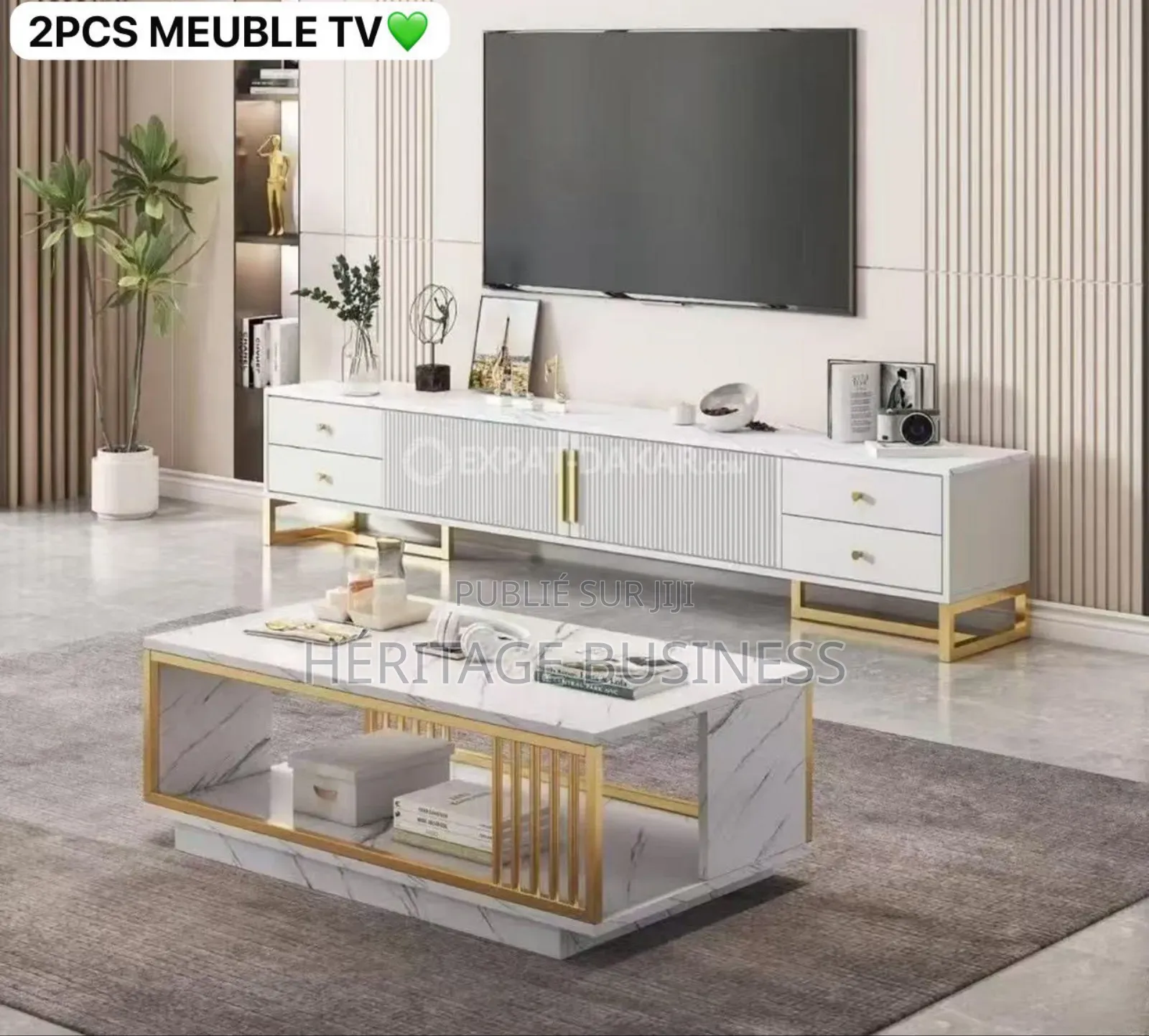 Meuble Tv Avec Table Basse