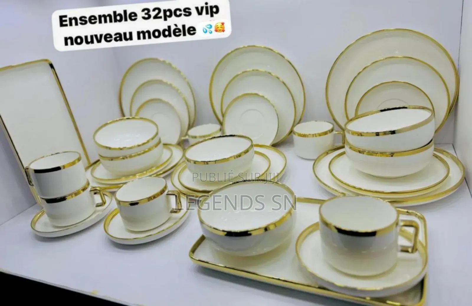 Service Vaisselle 32 Pièces en Porcelaine