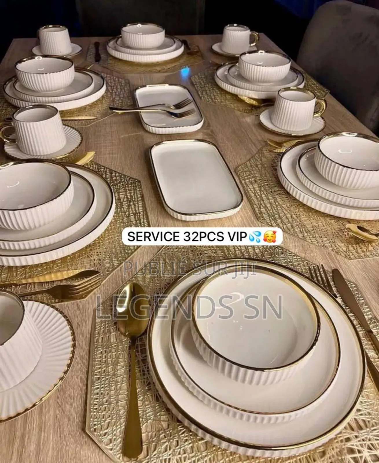 Service Vaisselle 32 Pièces en Porcelaine