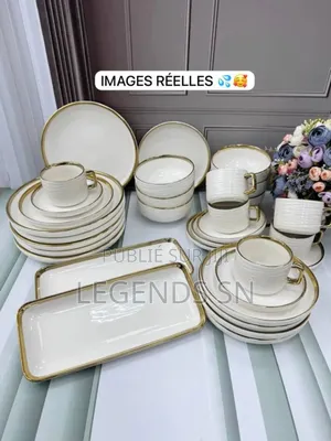 Service Vaisselle 32 Pièces en Porcelaine