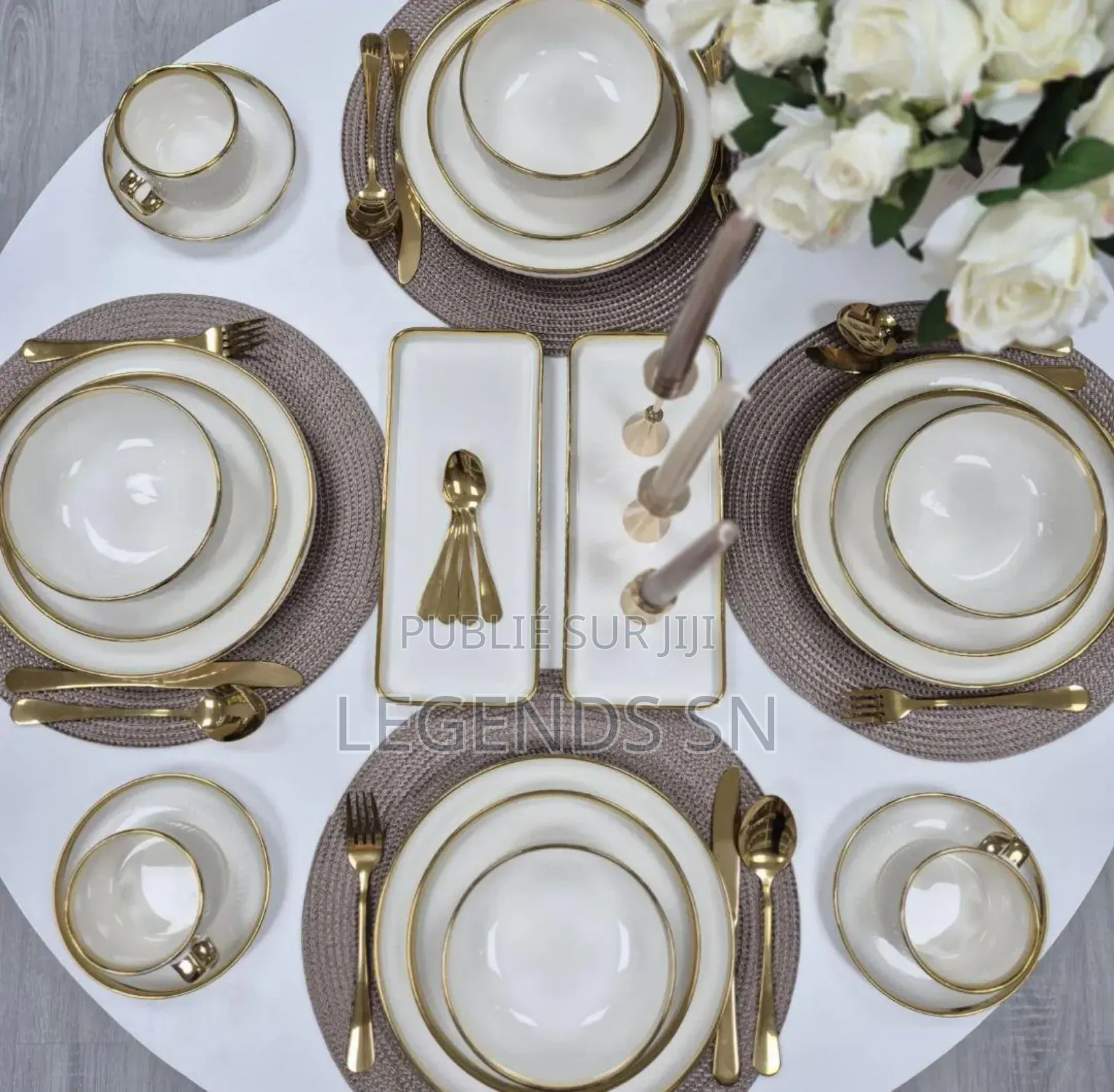 Service Vaisselle 32 Pièces en Porcelaine