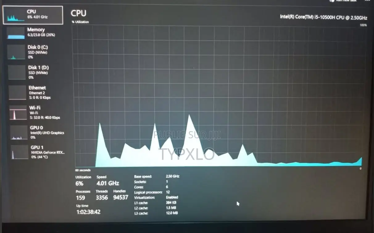 Ordinateur portable MSI GF65 Thin 10UE 24GB Intel Core i5 SSD 750GB