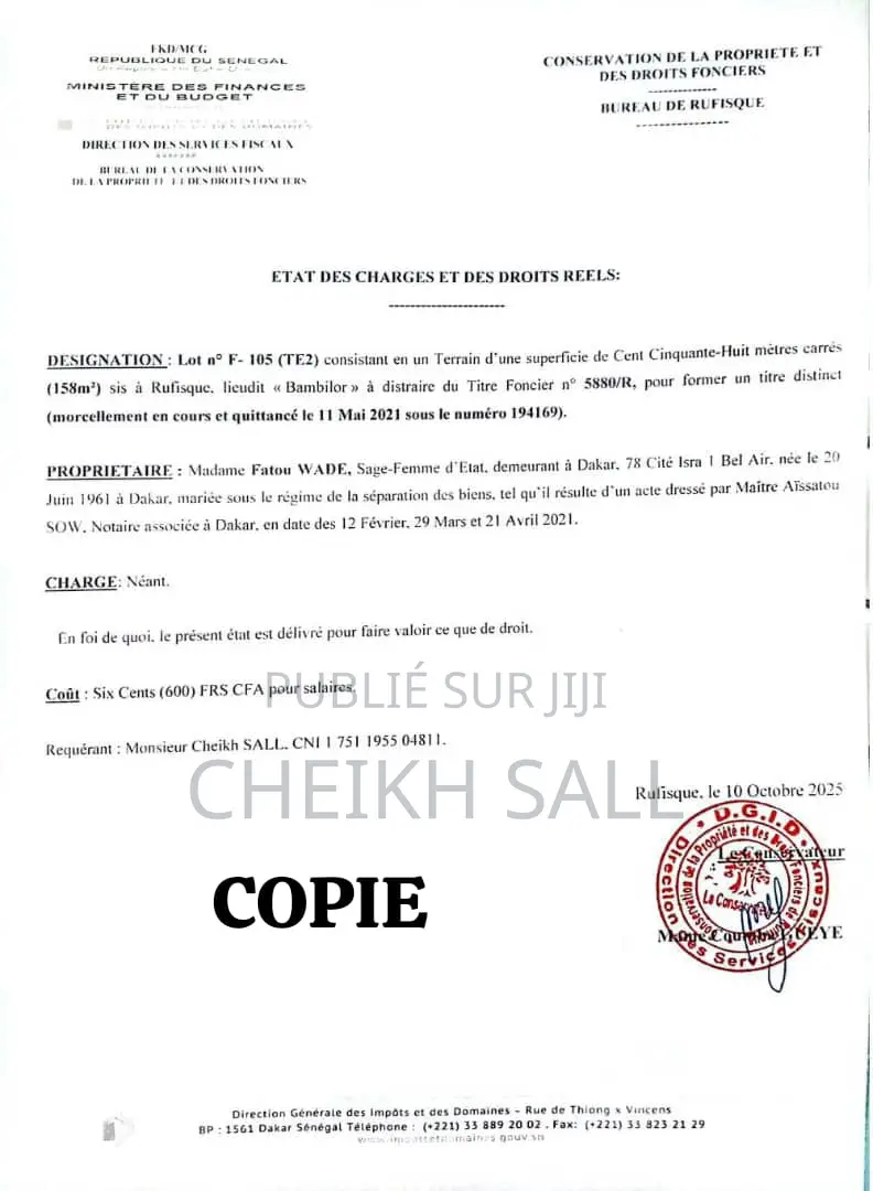 2chbre Maison dans N°105F, Bambylor à Vendre