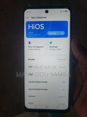 New Tecno Spark 40 128 GB Blanc