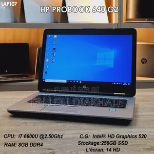 New Ordinateur Portable HP ProBook 650 G2 8GB Intel Core I5 SSD 256GB