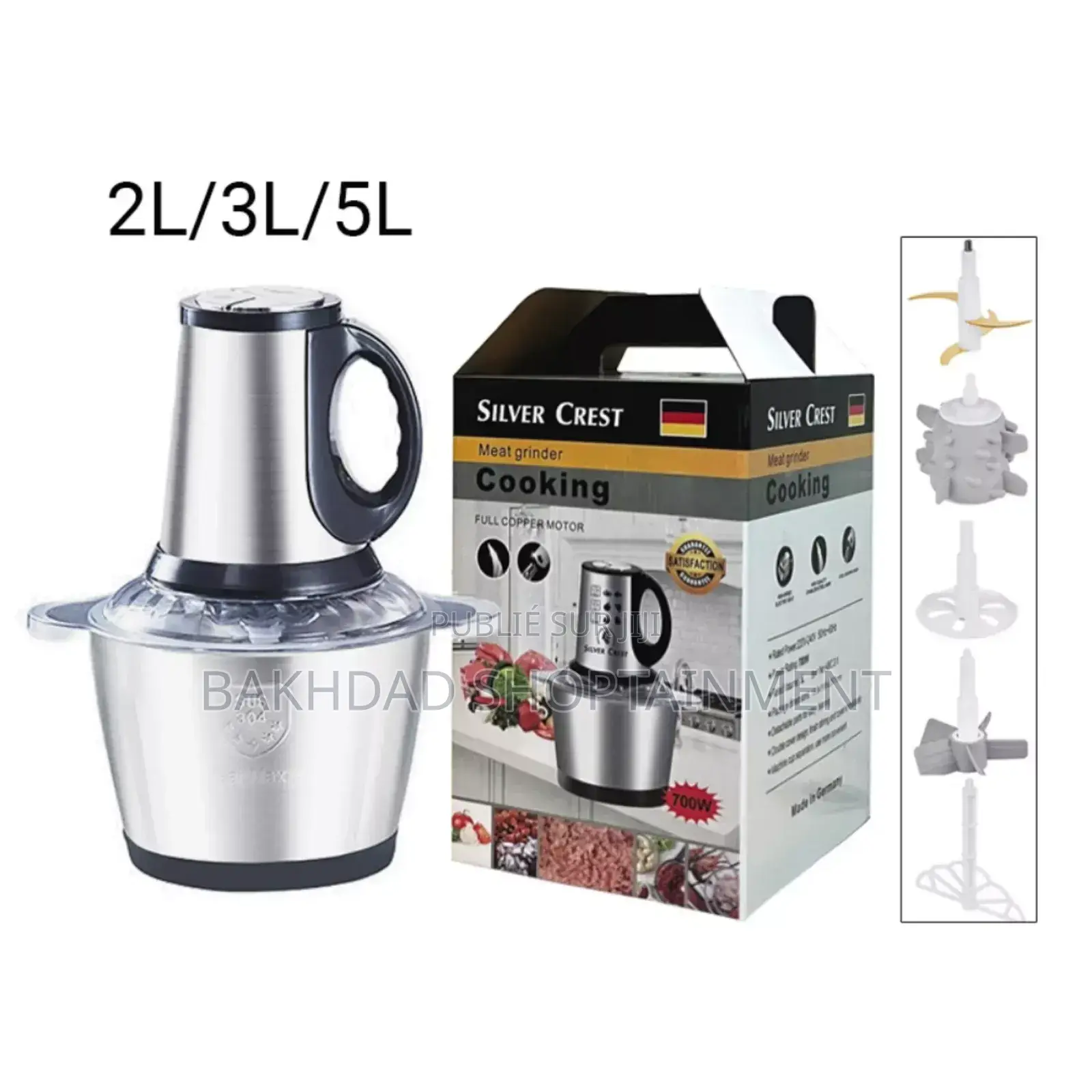 Robot Hachoir Inox – 2l / 3l Puissant, Rapide, Et Prêt Pour Toutes
