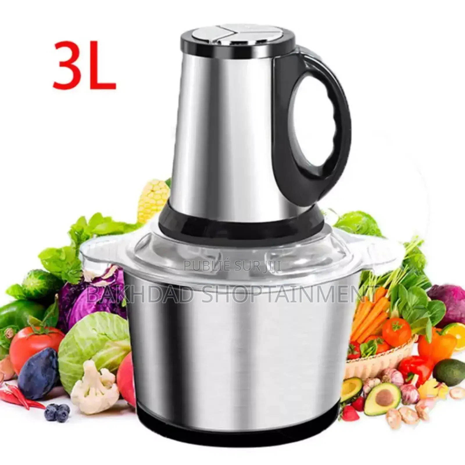 Robot Hachoir Inox – 2l / 3l Puissant, Rapide, Et Prêt Pour Toutes