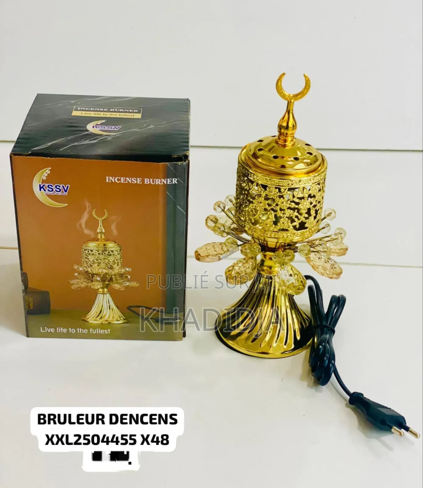 Brûleur D’Encens Électrique Oriental Doré