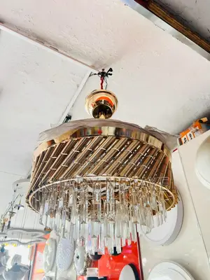 Photo - Lampe Lustre Avec Ventilateur