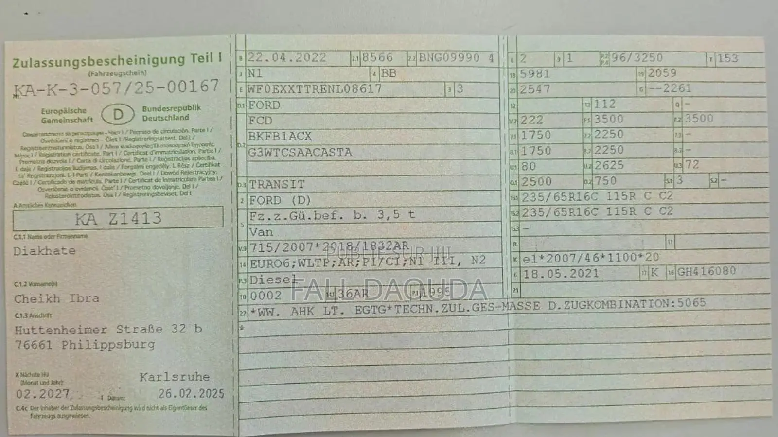 Ford Transit 2022 Blanc