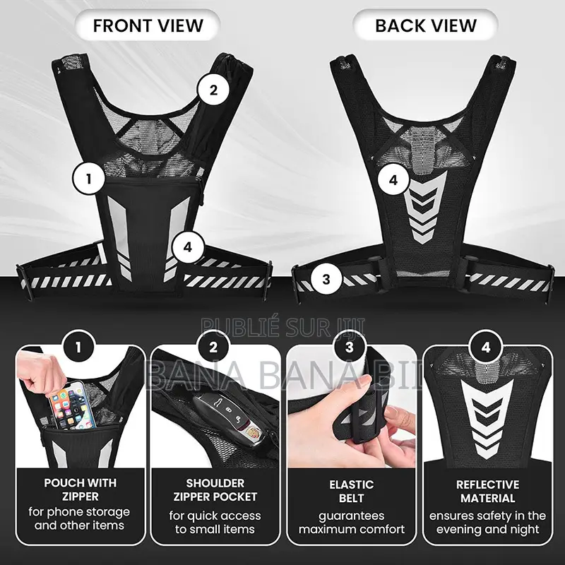 Gilet De Course Avec Support De Téléphone Portable