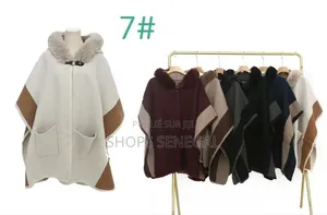 Poncho Élégance Fourrure – Confort Style D’Hiver