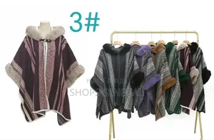Poncho Élégance Fourrure – Confort Style D’Hiver