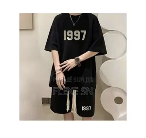 T-Shirt Décontracté Pour Homme + Shorts - Blanc