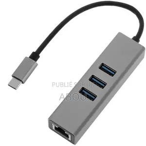 Photo - Adaptateur Usb-C Vers Ethernet + Hub 4 Ports Usb 3
